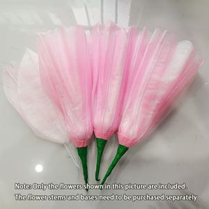 TEMU 대형 인조 꽃 3개 세트 - 스타일리시한 보라색, 흰색, 분홍색, 빨간색, 복숭아색 & 생생한 꽃잎 느낌의 플로럴 장식, 결혼식, 발렌타인데이, 어버이날, 부활절, 웨딩 장식, 실내 및 장식용 튼튼한 소재