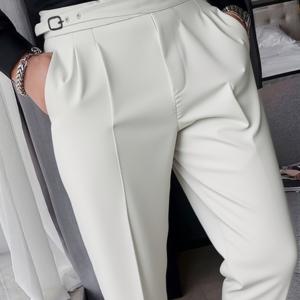 TEMU 이탈리아 빈티지 스타일 와이드 레그 트라우저, 신사복 드레스 팬츠, 나폴리 패션 아이템, 올드 머니 감성.