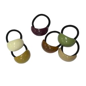 TEMU 6개 프렌치 헤어 타이 - 고탄력 플라스틱 포니테일 클립, 혼합 컬러 심플 탄성 헤어 타이, 단색 헤어 타이, 캔디 컬러 아크릴 헤어 액세서리, 심플 프렌치 엘레강트 디자인, 귀여운 탄성 헤어밴드, 여성용 포니테일, 번, 라운드 헤어 타이용 고탄력 헤어 로프 액세서리, 여성에게 적합한 빈티지 스타일 헤어 액세서리, 365일 범용