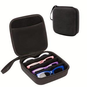 TEMU 후크 앤 루프 잠금 장치가 있는 하드 안경 케이스 - 튼튼한 스크래치 방지 안경 정리함, 안경, 패션 안경, 돋보기 안경을 안전하게 보관