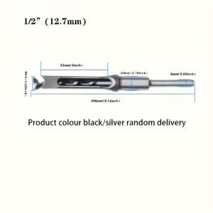 TEMU 스틸 사각 구멍 드릴 비트 세트, 12.7mm 원형 생크 디자인, 고품질 부드러운 표면 처리, 미니어처 드릴 비트 콤보, 자가 센터링, 목재 및 금속 가공에 적합