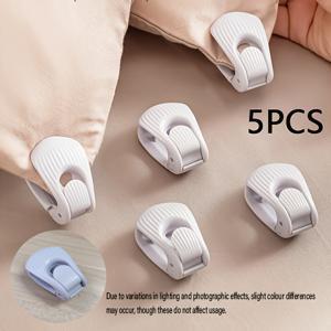 TEMU 5개 침대 시트 클립 - 양방향 조절 가능 미끄럼 방지 투명 나일론 침구 클립, 병원, 가정, 호텔, 스파에 적합 - 미끄러짐 및 주름 방지 - 필수 침구, 심플한 디자인 고품질 클립, 사무용품|이불