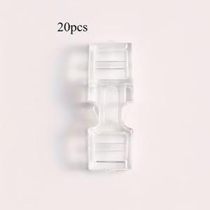 TEMU 20개입 투명 무봉제 풀 연장 손톱 - DIY 네일 아트용 스냅온 탈부착 네일 스티커, 투명 네일, 짧은 & 긴 길이, 접착제/도구 불필요