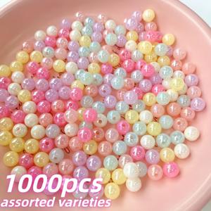 TEMU 200/400/1000개 마카롱 컬러 아크릴 비즈 - 6/8/10mm, 주얼리 제작, 팔찌 목걸이 비즈, 휴대폰 펜던트 비즈, 고품질 비즈, 공예 애호가 비즈 모음으로 적합