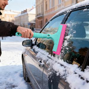 TEMU 초고유연성 나일론 스크레이퍼, 유리에서 눈과 물을 쉽게 제거하며 차량 랩 및 윈도우 필름에 적합, 인체공학적 손잡이가 특징이며 앞유리에서 눈과 얼음을 손쉽게 제거할 수 있으며 내구성이 뛰어난 겨울 차량 액세서리