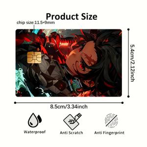 TEMU 애니메이션 신용카드 스티커 - EBT, 교통수단, 키, 신용카드, 뱅크카드 보호용, 기포 없음, 고품질 소형 칩 카드 호환 가능