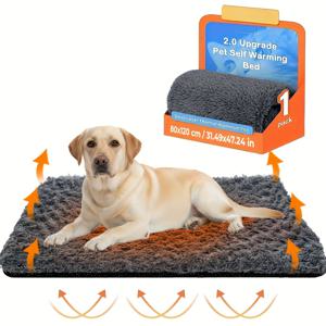 TEMU 초대형 자가 발열 강아지 & 고양이 침대 - 미끄럼 방지, 보온 펫 침대, 실내/야외용 저유지보수 워머, 부드러운 표면 & 섬유 충전재 (모든 크기의 고양이 & 강아지에 적합), 실내 강아지 침대, 강아지 하우스, 강아지 쿠션 침대, 완벽한 강아지 & 고양이 용품, 미끄럼 방지 베이스,실내 애완동물