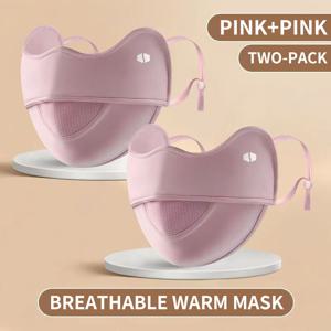 TEMU 따뜻한 마스크 | 통기성 및 방풍, 패브릭, 탄성 있는 착용감, 코 클립, 재사용 가능, 블랙, 스포츠 및 캐주얼 주말 사용에 적합|마스크|KF94마스크