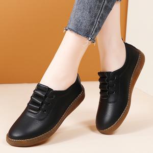 TEMU 여성 가죽 슬립온 푹신푹신 플랫 슈즈 발편한 여성 슬립온 단화 가볍고 발편한 여성 신발 여성 구두 데일리 캐주얼 여성 스니커즈 발편한 여성구두 여성 편한 단화