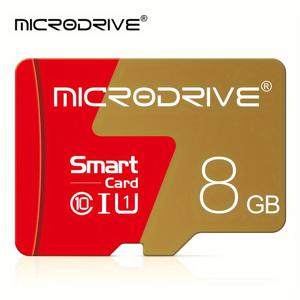 TEMU Microdrive 골든 레드 고속 Micro TF SD 카드 Class 10 U3 플래시 메모리 카드 (4GB, 8GB, 16GB, 32GB, 64GB, 128GB, 256GB 사이즈로 제공), SD 어댑터 호환.