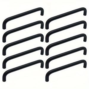 TEMU 10개 고급 서랍 캐비닛 손잡이, 럭셔리 원형 캐비닛 회전형 손잡이 (블랙 팔라듐)