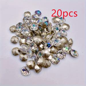 TEMU 다이아몬드 모양 유리 크리스탈 비즈 세트, 손톱, 보석 제작, 패션 액세서리, 핸드폰 케이스, 옷, 귀걸이, 스트라스 공예 장식을 위한 평평한 뒷면 아트 젬 - 무향