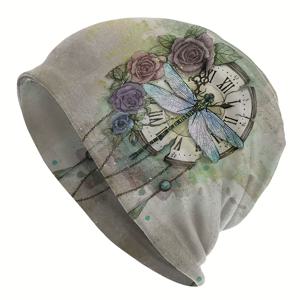 TEMU 남녀공용 보호 스타일 드래곤프라이 프린트 비니, 스키 캡