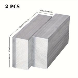 TEMU 1 또는 2개의 직사각형 6061 범용 알루미늄 시트 | 알루미늄 평판, 알루미늄 큐브, T6511 범용 솔리드 메탈 시트, 솔리드 새로운 롤링 밀 블랭크, 가공, 절단, 산업용으로 적합 | 밀/미연마 마감, 브랜드: TCEIKCER