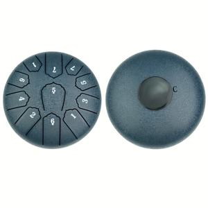 TEMU 6인치 스틸 텅 드럼 C 키 - 11음, 휴대용 케이스, 핑거 픽, 말렛 및 치료 및 타악기용 액세서리 포함, 드럼 액세서리