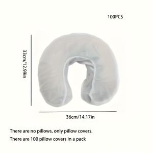 TEMU 100개입 일회용 베개 커버, 부직포 원단, 얼굴 마사지 테이블용 아기 침대 커버, 마사지 의자 및 테이블용 목 베개 커버