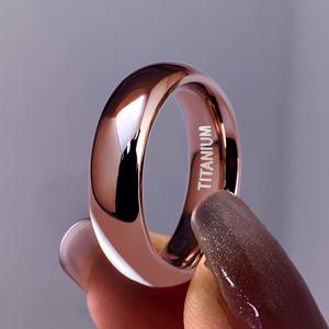 TEMU 여성용 티타늄 스틸 링 6mm 로즈 골드 탄생석 우아한 곡선 밴드 결혼 약혼 주얼리 데이 선물|반지|탄생석