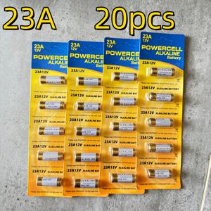 TEMU 15/20개 A23 23A 알칼라인 배터리 12V | L1028 MN21 MS21 V23GA K23A GP23A | 12볼트 고전력 배터리, 차고문 오프너, 리모컨, 키폭용