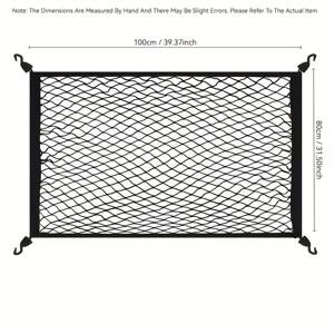 TEMU 1개 범용 탄성 트럭 트렁크 그물 - 39*31인치 고강도 화물망, 경량 적재용 다기능 디자인, 유연한 운송 안전. 트레일러 뒷문 정리 및 트럭 배드 액세서리에 적합