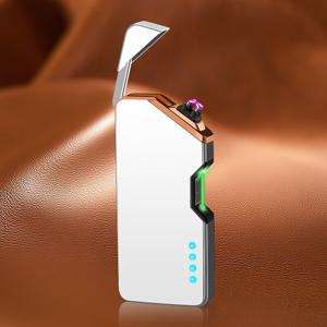 TEMU LCFUN 방풍 전기 플라즈마 라이터 USB-C 충전식, 듀얼 아크 점화 & 빠른 충전 - 캠핑, 바베큐, 불꽃놀이용 안전 레이저 인덕션 라이터 - 세련된 블랙 전동 라이터 (성인 및 청소년을 위한 이상적인 선물), 취미 도구, 모던 액세서리|캠핑용품