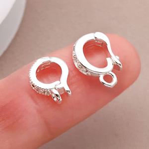 TEMU 18K 금도금된 구리 재질의 주얼리 제작 액세서리 2개, 지르코니아 범용 걸쇠 특징, 펜던트, 참, 팔찌, 목걸이 및 수제 목걸이 클립 연결에 적합, 휴일 선물로 완벽.