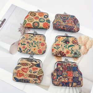 TEMU 10개 세트 빈티지 플로럴 코인 파우치, 여성용 크리에이티브 지갑 (키스락), 열쇠·동전·액세서리 수납백. 생일/추수감사절/크리스마스/새해/발렌타인데이 선물에 적합한 랜덤 디자인의 소품 & 작은 정리함, 꽃무늬와 장식 스티칭으로 제작된 패브릭 포켓, 컴팩트하고 유행하는 여성 가방