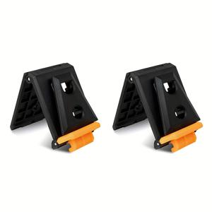 TEMU 2개 세트 헤비듀티 공구 정리 보관 가방 - 툴백, 백팩, 벨트팩 호환, 내구성 플라스틱 공구함, 안전 버클 잠금, 다중 구획 정리, 홈 인테리어 및 아웃도어용 (블랙/오렌지)