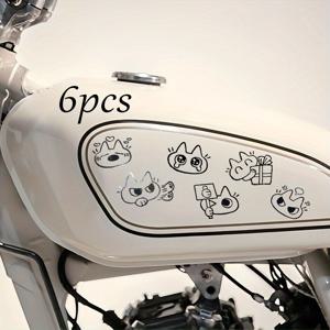 TEMU 고품질 메탈 소재로 제작된 사랑스러운 전사 스티커 6개 세트입니다. 집 꾸미기에 완벽합니다. 차량, 헬멧, 창문, 노트북, 휴대폰, 컵, 거울, 벽 등에 사용할 수 있습니다. 사용하기 쉬운 이 스티커들은 훌륭한 선물입니다.