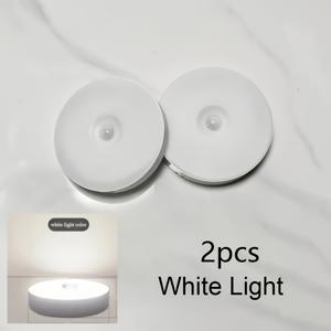 TEMU 2개입/3개입 실내 모션 센서등 | 8 LED 원형 벽부등, USB 충전식 내장 배터리, 모션 센서, 사무실, 계단, 캐비닛, 복도, 침실, 차고에 적합, 내구성 좋은 야간 조명