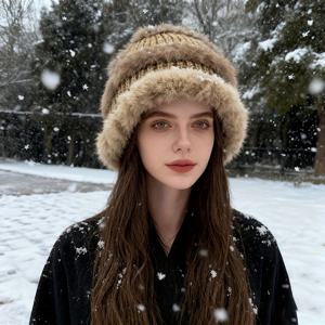 TEMU 여성용 플러시 플리스 버킷햇 - 부드러운 플러시 안감이 있는 두꺼운 따뜻한 겨울 모자, 가볍고 방풍, 간편한 손세탁, 여행, 스트리트웨어, 귀여운 모자를 위한 사계절 실내/외 패션|벙거지모자