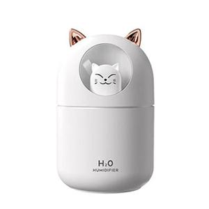 TEMU 야옹이가습기 2중회로 (필터1+5추가증정) 냥냥이 스타 7색무드등 미니 애완