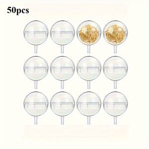 TEMU 초콜릿 꽃 홀더 50개입, 투명 돔 아크릴로 제작된 꽃다발 스탠드, 꽃 포장 재료, 소규모 사업용 용품, 십 대를 위한 용품, 저렴한 제품, 독특한 아이템, 귀여운 미적 감각 용품.