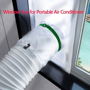 TEMU 휴대용 에어컨용 윈도우 씰, 100% 밀봉 효과 AC 윈도우 씰 벤트 키트, 휴대용 에어컨 텀블러 건조기용, 길이 조절 가능 25x62~92cm, 2024년 업그레이드된 쉬운 설치|이동식에어컨|창문형에어컨|휴대용에어컨