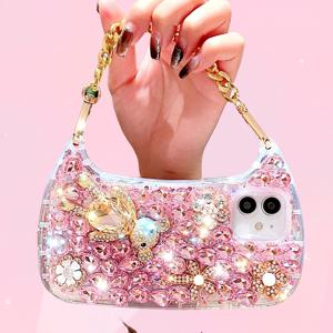 TEMU 폰 케이스: 럭셔리 손목 스트랩 체인 가방 반투명 보호 케이스, 아이폰 16 프로 맥스 11 12 13 14 프로 맥스 X XS XR 7 8 플러스 SE 16 호환|아이폰케이스|핸드폰스트랩