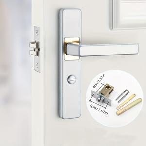 TEMU 1개 욕실 문 잠금 장치, 나무 문 손잡이, 키리스, 범용 좌/우 손잡이, 욕실 문 손잡이, 알루미늄 손잡이 (철판 포함), 배터리 없음, 분리형 커버, 화장실 문 산업 안전 잠금 장치용