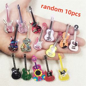TEMU 랜덤 10개 혼합 색상 기타, 바이올린 및 우쿨렐레 아크릴 펜던트, DIY 귀걸이 및 키체인, 주얼리 만들기 장식 및 액세서리