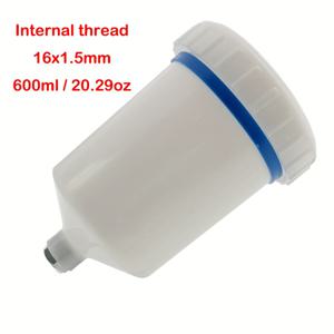 TEMU 플라스틱 스프레이 컵, HVLP/LVLP 스프레이 건 컵, 250ML/400ML/600ML로 제공, 대부분의 중력 급여 스프레이 건 교체용으로 적합.