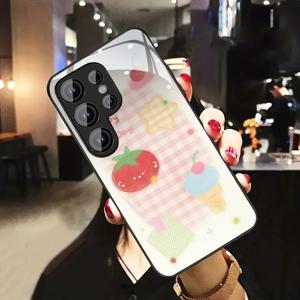 TEMU 삼성 S25Ultra/S25+/S25/S24Ultra/24Plus/S24Fe/S24/S23Ultra/S23+/S23Fe/S23/S22Ultra/S22+/S22/S21Ultra/S21+/S21Fe/S21/S20Ultra/S20+/S20Fe/S20용 내구성 충격 방지 폰 케이스, 일조 패턴과 템퍼드 글래스가 있는 전체 신체 보호