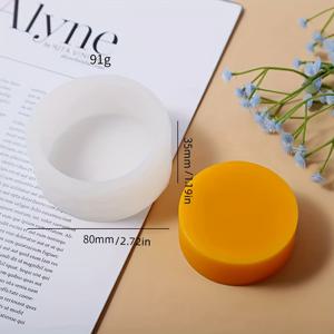 TEMU 라운드 케이크 실리콘 몰드 - 크림 캔들 및 아로마테라피 왁스 케이크 장식용