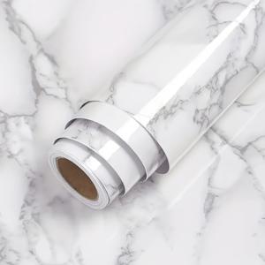 TEMU 화이트 마블 패턴 자체 접착 벽지 - 방수 및 오일 저항성, 주방 백스플래시, 욕실 및 가구 리모델링용 쉬운 붙이기 스티커, 방수 욕실 벽지