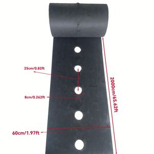 TEMU 1.97피트 x 65.62피트로 측정된 미리 구멍 뚫린 잡초 방지 시트. 채소 재배를 위한 잡초 제어 솔루션으로 사용됩니다. 부직포, 통기성, 물이 통과하는 소재로 제작되었으며 정원, 마당, 농장에 적합합니다.
