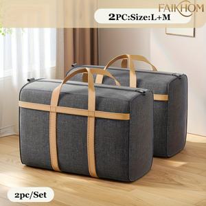 TEMU 접이식 패브릭 수납 가방, 편리한 이사용품 상자, 옷장 공간 50% 확보, 옷 및 담요용 지퍼 정리함, 여행용 가방 수납, 여행용.