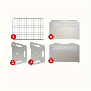 TEMU 초경량 야외용 플랫 스토브 - 스테인리스 스틸 제작, 바베큐 그릴 및 히터 겸용, 간편 접이식 디자인으로 휴대성 우수