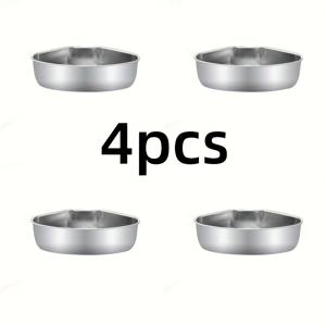 TEMU 4개 스테인리스 스틸 찜기 트레이 - 팬 모양 찜기 상자, 밥솥용, 주름 방지, 내열성, 세척 가능, 비충전식 요리 및 케이터링 액세서리, 식품 안전 디자인, 주방 필수품 | 현대적인 주방 용품 | 내구성 있는 주방 도구, 밥솥용 찜기 트레이|밥솥