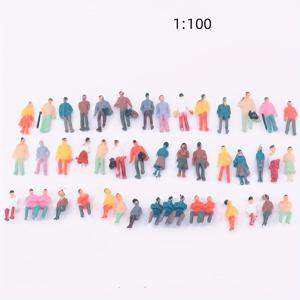 TEMU H0 스케일 모델 피규어 100개, 1:100 미니어처 조각상, 미니 인형, 기차 다이오라마 조립 모델 액세서리, 다양한 포즈의 모델 조립 피규어, 미니 장면, 다이오라마 전시, 기차, 철도 및 스케일 모델에 적합.
