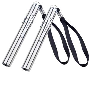 TEMU 스테인리스 스틸 LED 미니 핸드헬드 플래시라이트, 야외 캠핑 및 낚시용 휴대용 키체인 라이트 - 초소형 AAA 배터리 구동 포켓 토치 (계란 검사기 테스터 포함, 선물 준비 완료 - 배터리 미포함)