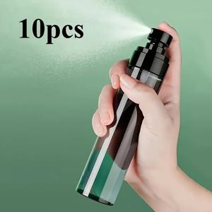 TEMU 10개 BPA 프리 플라스틱 스프레이 병 - 미세 분사 노즐, 리필 가능, 누수 방지 트리거 노즐, 향수·에센셜 오일··청소용, 여행용 고급형 다크 컬러 병, 세련된 디자인, 안전한 노즐, 빈티지 컨테이너, 자주 이동하는 사람들을 위한 제품|오일스프레이