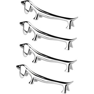 TEMU 4pcs 다치견 개 식기 홀더, 스테인레스 스틸 젓가락 레스트 베개, 젓가락, 스푼, 포크용 주석 합금 식기 스탠드, 집 주방 테이블 장식 액세서리