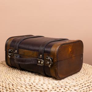 TEMU 빈티지 - 나무 & 가죽 느낌의 보석함 - 타운 락이 있는 타원형 나무 상자, 보석, 현금 및 소중한 물건을 위한 다용도 드레서 보관함 - 여성을 위한 이상적인 선물 (결혼식, 생일, 어머니날) - 러스틱, 보석 상자