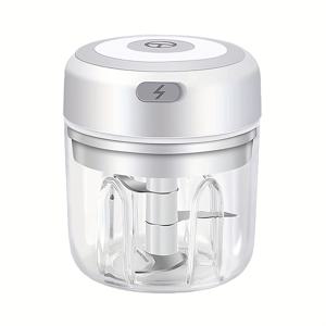 TEMU 250ml 고기 분쇄기, 야채 다지기, 전동 마늘 다지기, USB 충전식 미니 다지기, 강력한 소형 푸드 프로세서, 야채 믹서, 무선 식품 다지기 (생강, 고추, 과일, 고기 등)
